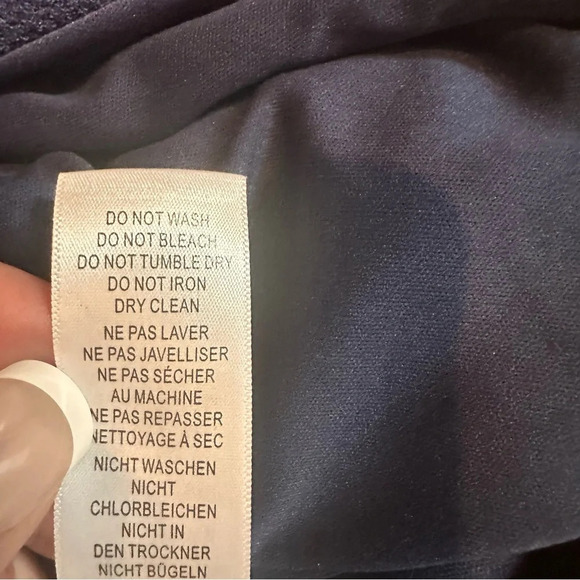 ADRIANNA PAPELL V-Neck Side Ruched Faux Wrap Navy Dress Size 4 Retail $160 - Picture 11 of 15